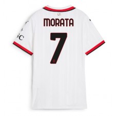 AC Milan Alvaro Morata #7 Bortedrakt Kvinner 2024-25 Kortermet